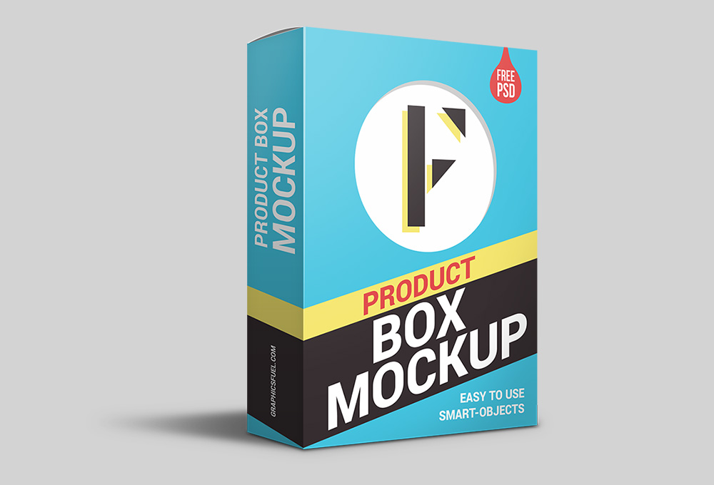 Product Packaging Box PSD Mockup