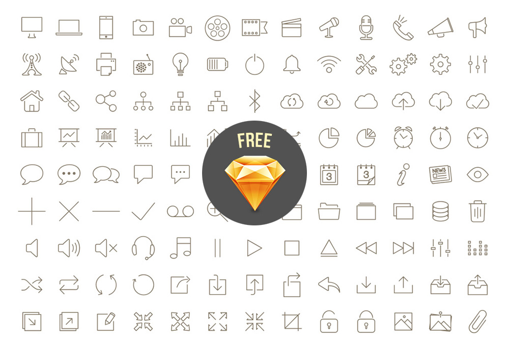 200 Free Outline Icons & Fonts