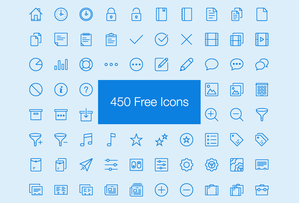 Lynny: 450 Free Thin Icons