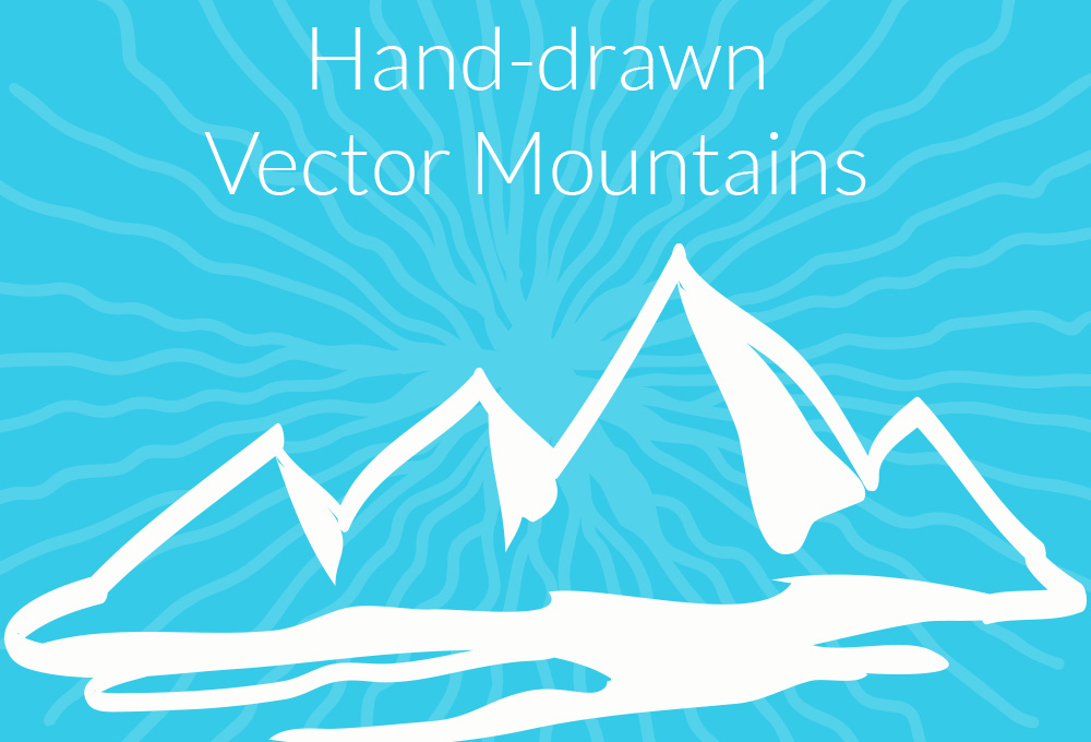 12 Free Hand-drawn Vector Mountains