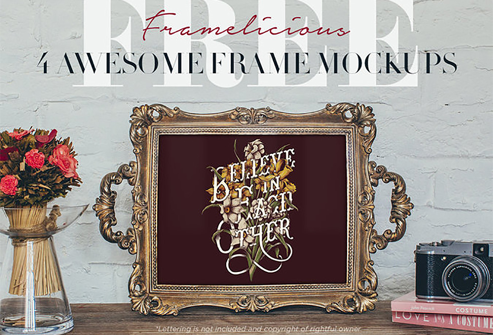 4 Free Real Photo Frame Mockups