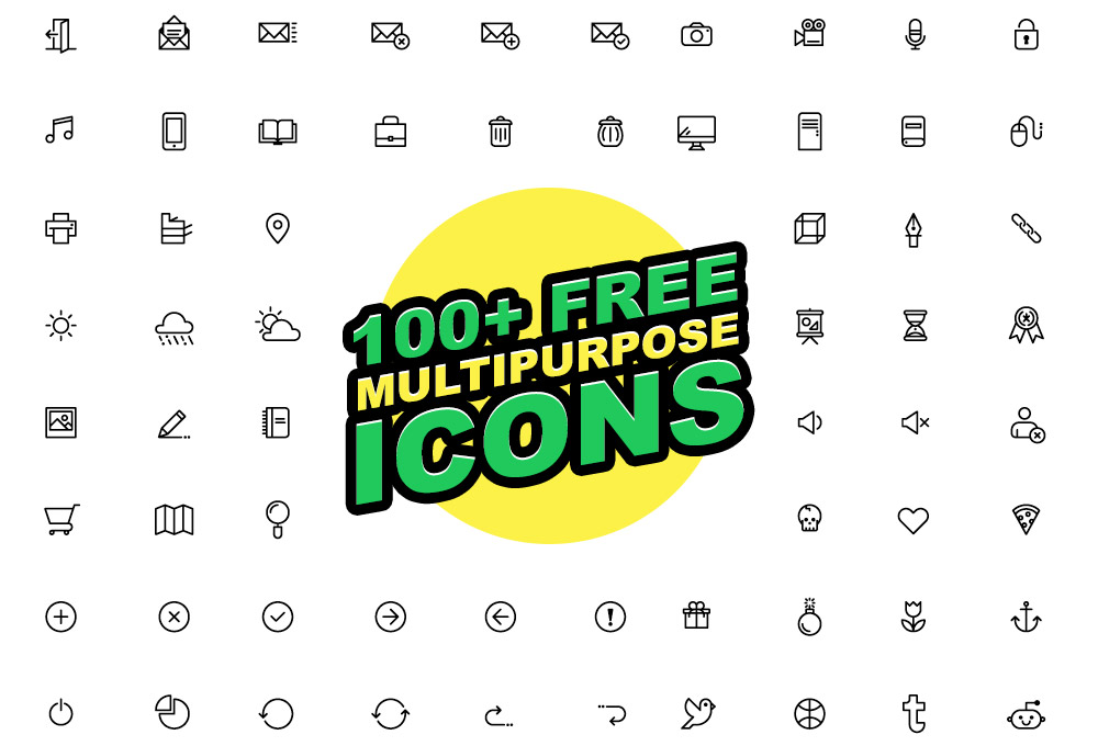 100+ Free Multipurpose Vector Icons