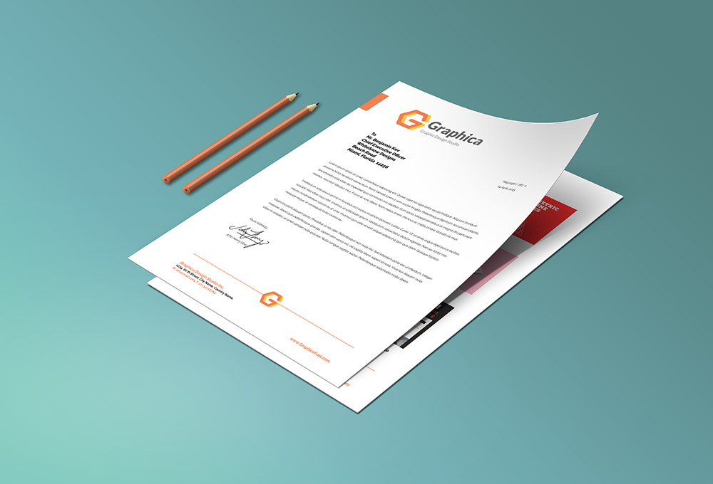 Letterhead And Paper Portfolio Mockup PSD