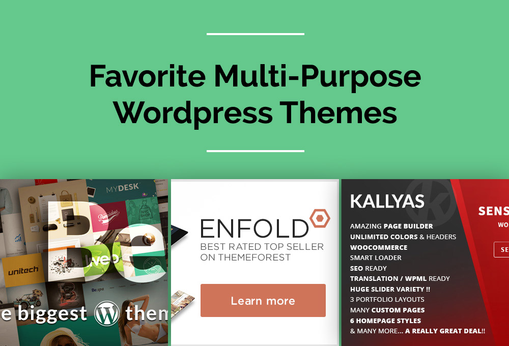 Our Favorite Multi-Purpose WordPress Themes