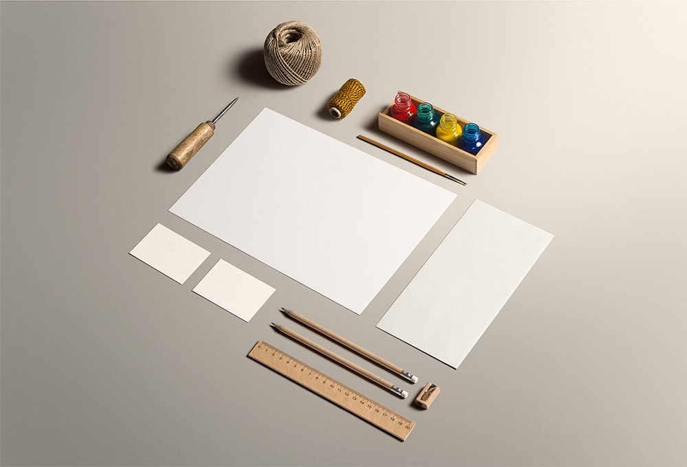 Art & Craft Stationery Mockup PSD