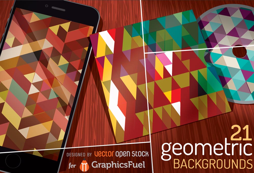 21 Free Vector Geometric Backgrounds