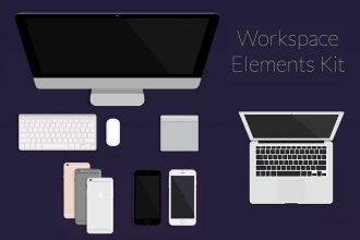 Free Vector Workspace Elements