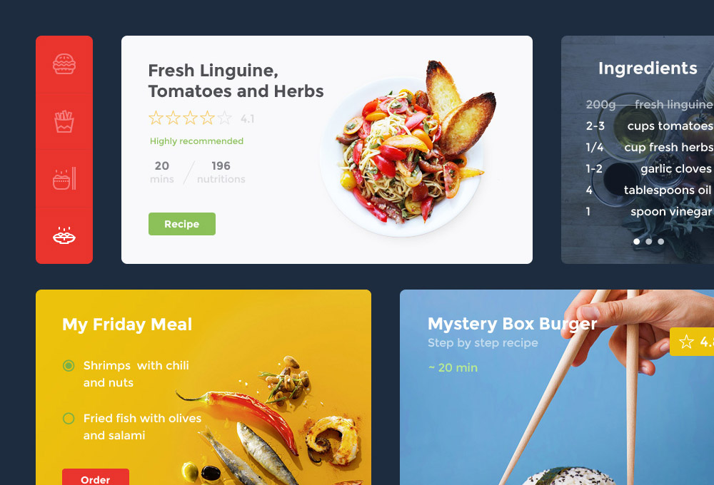 Food & Drink Free UI Kit