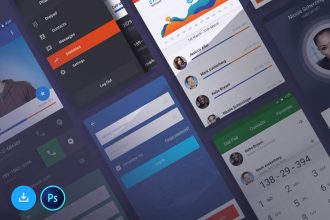 Free Android UI Kit PSD