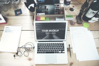 PSD Mockup for Macbook Air