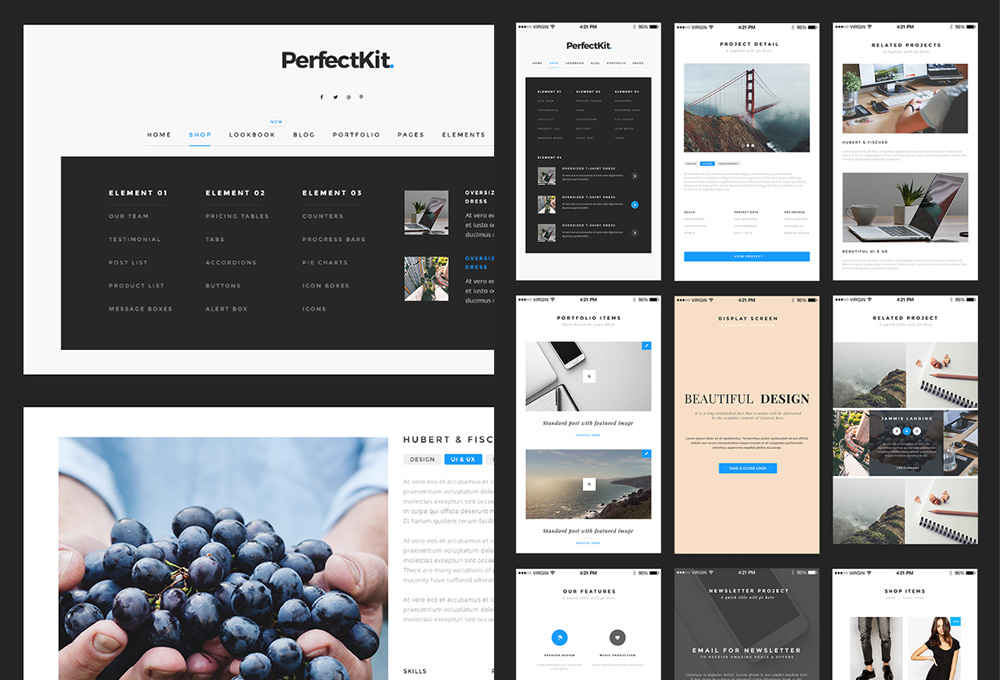 Perfectkit Modern Free Ui Kit Psd