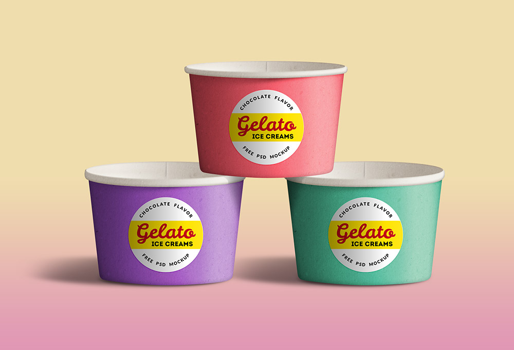 Ice Cream Cups PSD