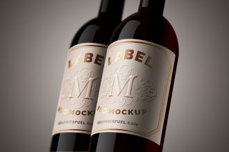 Bottle Label Mockup PSD