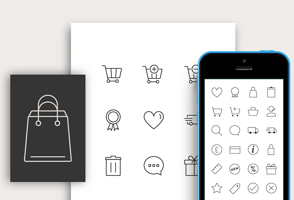 90 Free Responsive Ecommerce Icons