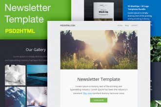 Free Newsletter Template (PSD & HTML)