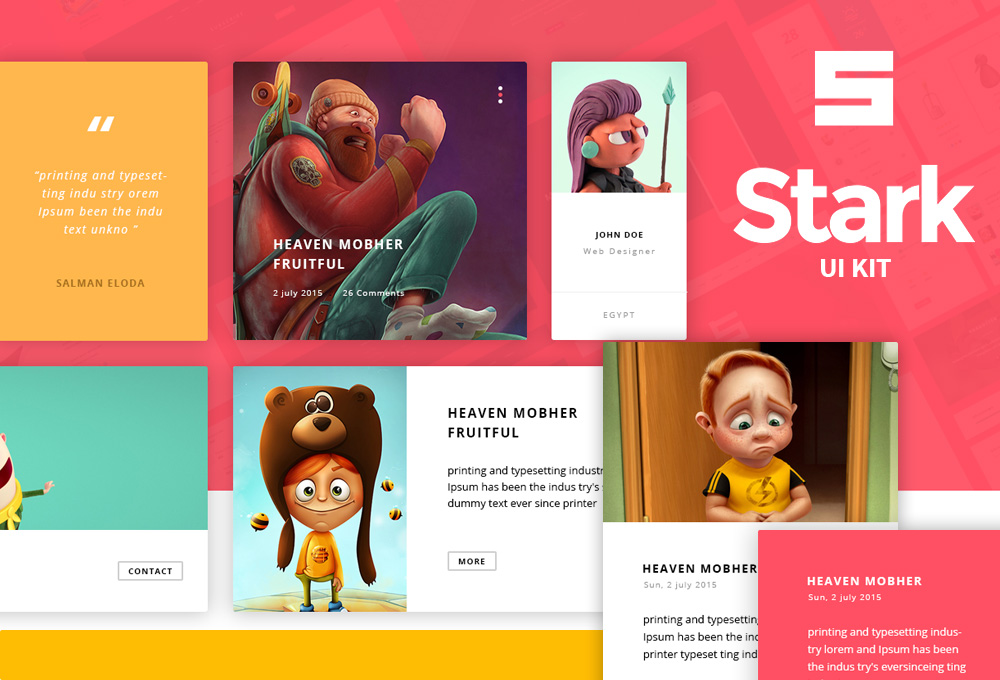 Stark: Free UI Kit PSD