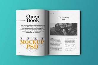 Open Book Mockup PSD