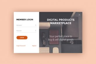 Sign Up & Login Forms UI PSD