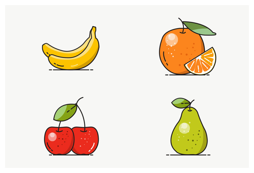 Vector Fruit Icons