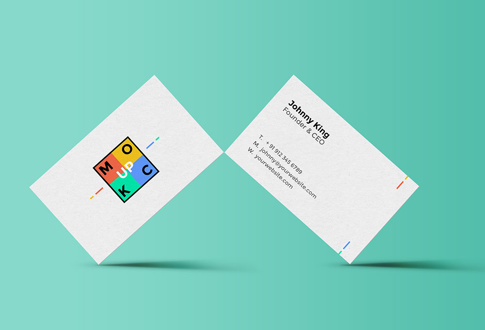 Standing Business Card Mockup