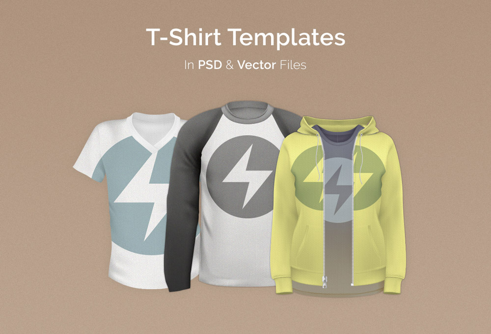 T-Shirt Templates Pack: PSD & Vector Files