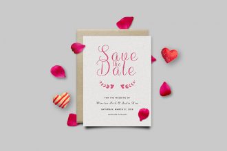 Save The Date Invitation Card PSD