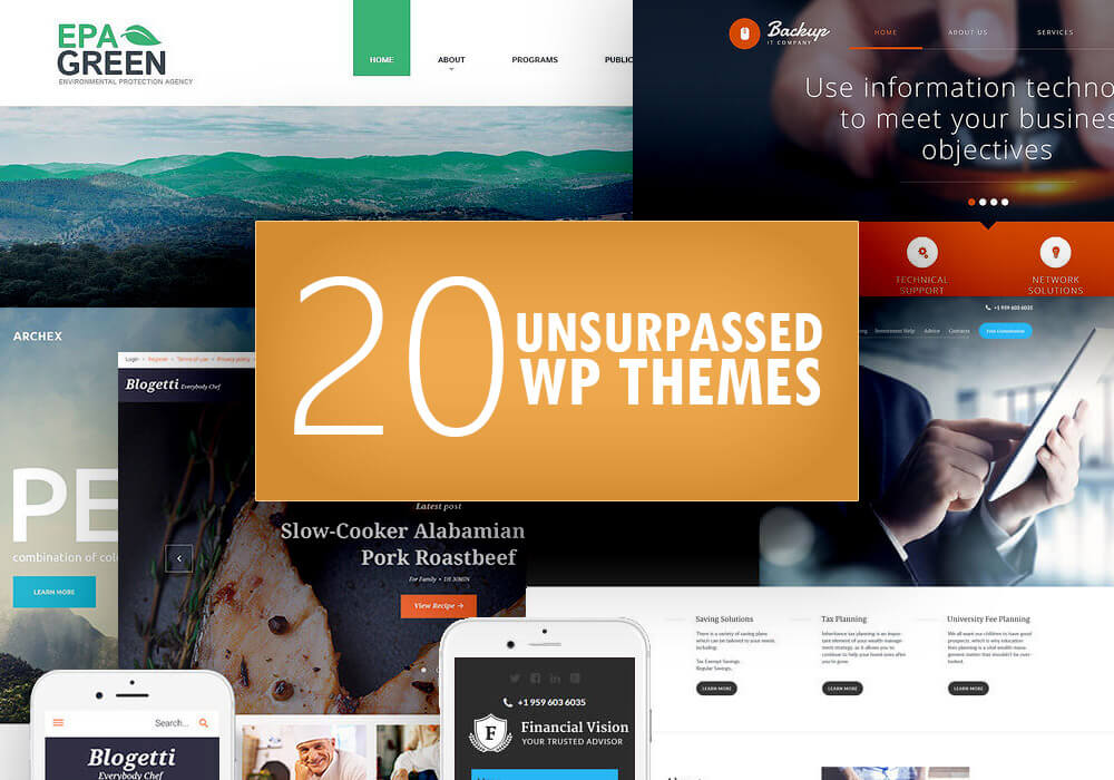 20 Unsurpassed WordPress Themes