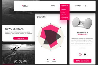 AEREA Free UI Kit PSD