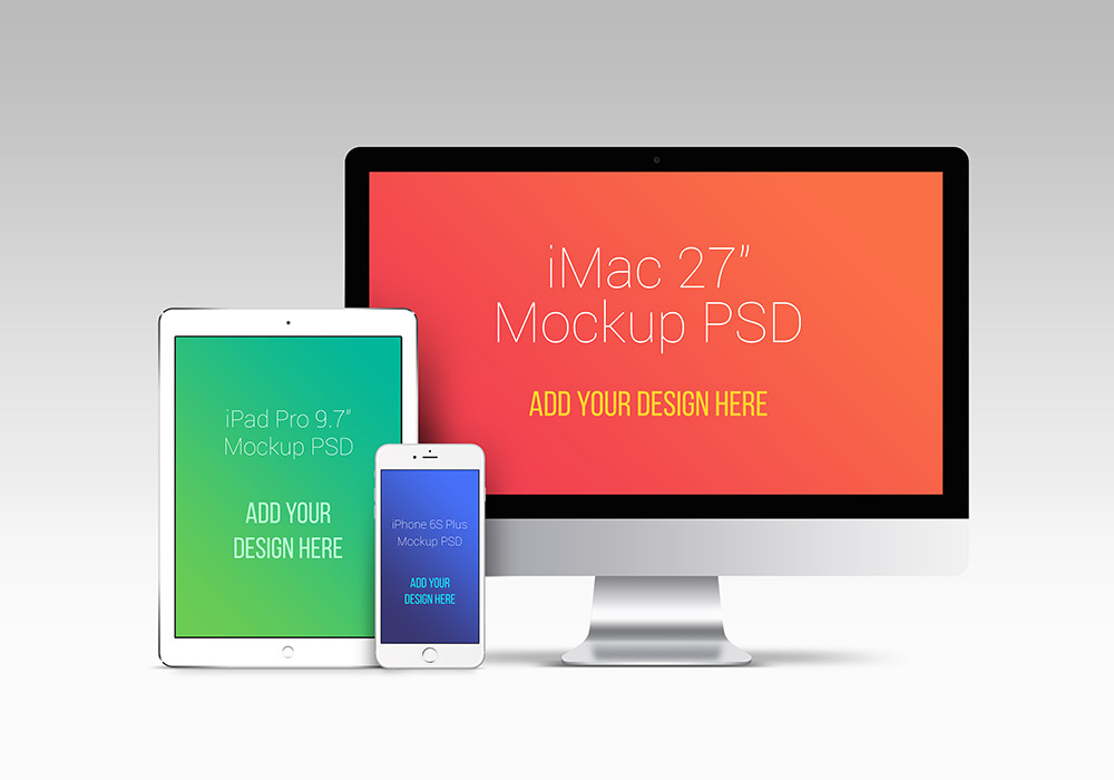 Apple Devices PSD Mockup Templates