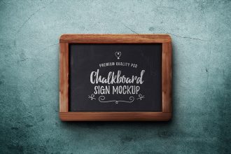 Chalkboard Sign PSD Mockup