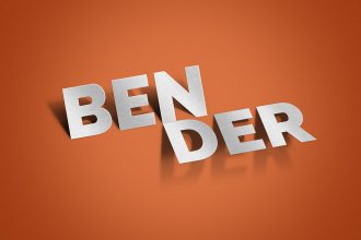 Bender Text Effect PSD