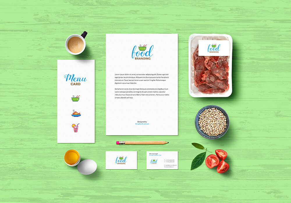 Food Branding Mockup PSD