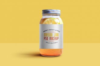 Mason Jar Mockup PSD Template