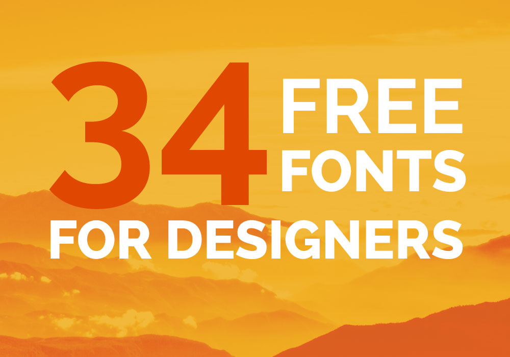 34 Cool And Free Fonts For Designers