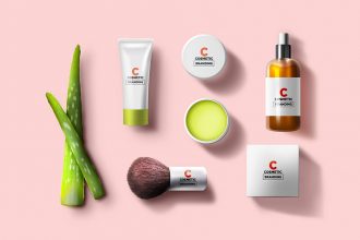 Cosmetic Branding Mockup PSD