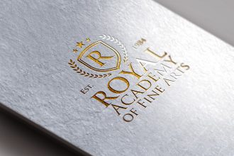 Gold Foil Logo Mockup