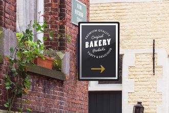 Public Logo Signage Mockup