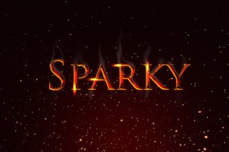 Sparky Text Effect PSD