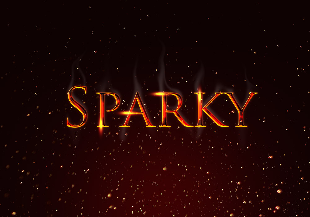 Sparky Text Effect PSD