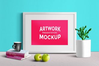 Artwork Presentation Scene Mockup PSD