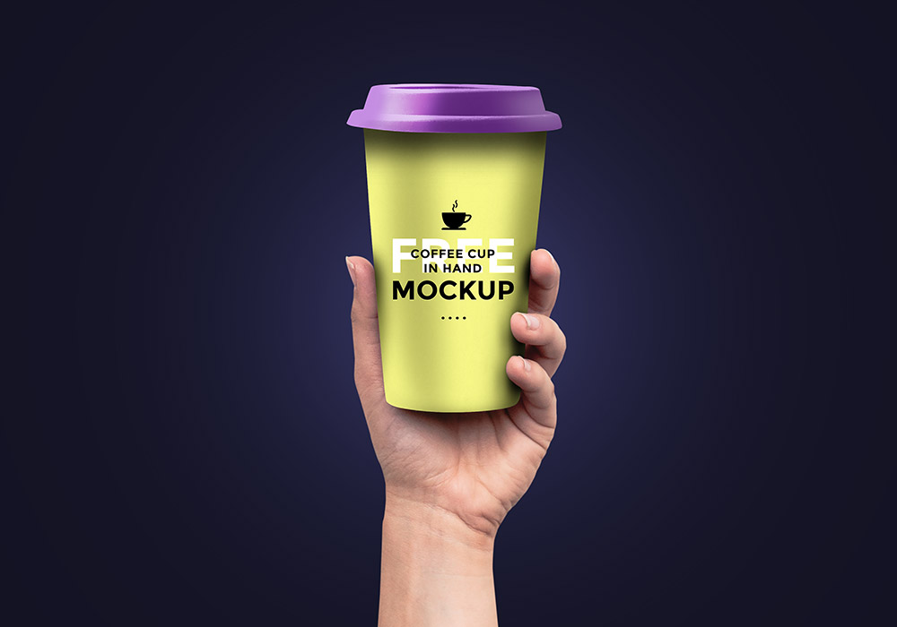 Coffee Cup in Hand Mockup