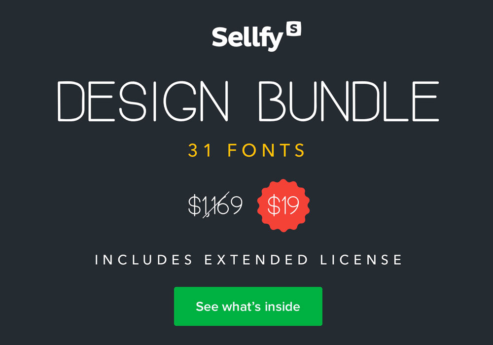 Sellfy Design Bundle: 31 Outstanding Fonts