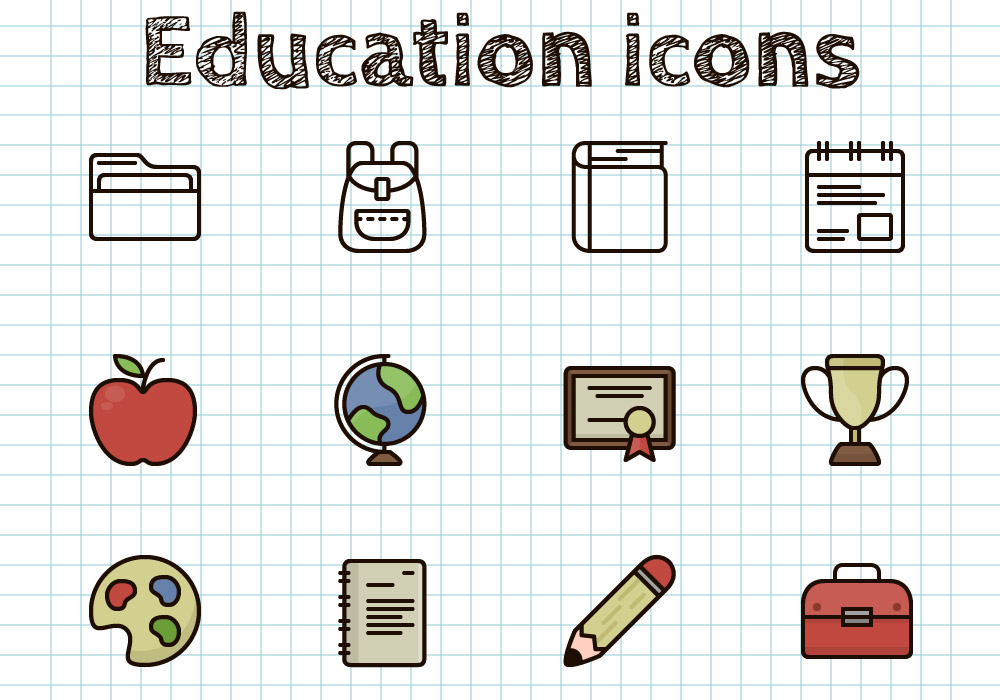 20 Free Vector Education Icons