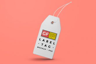 Label Tag Mockup PSD