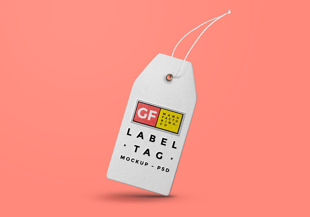 Label Tag Mockup PSD