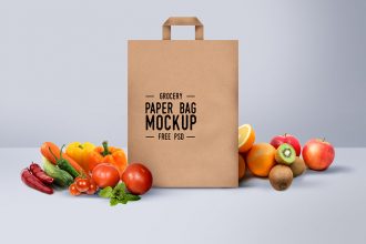 Brown Shopping Paper Bag PSD