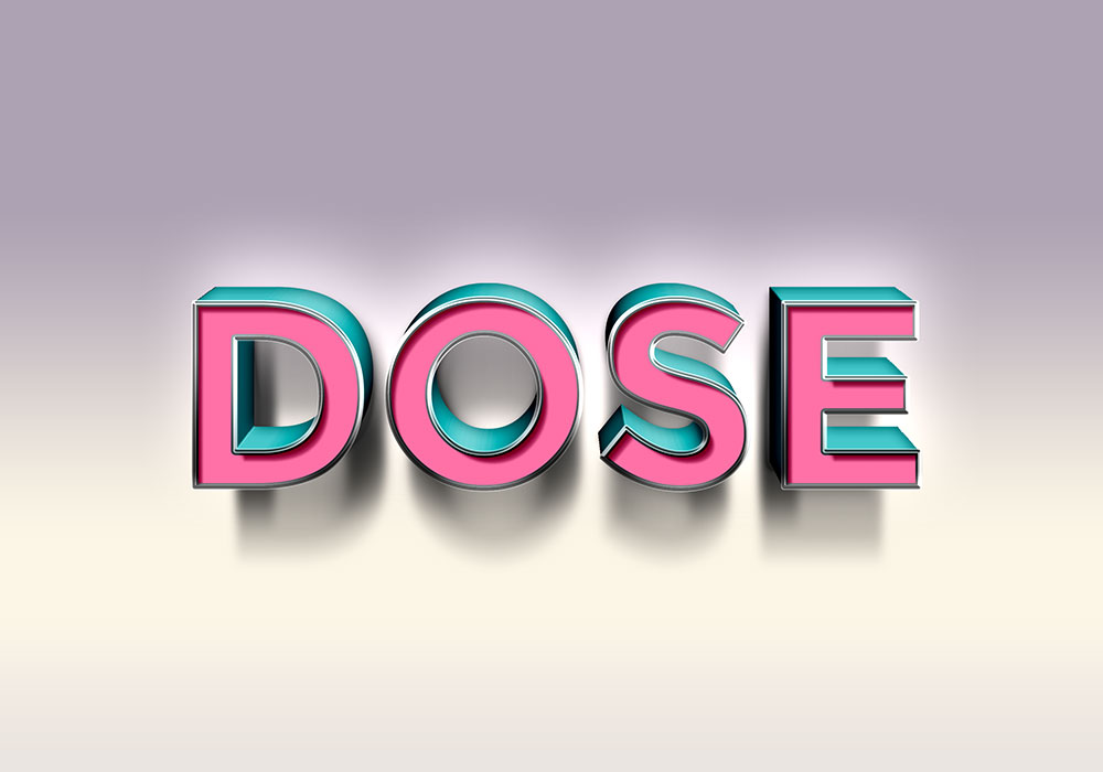 Dose Text Effect PSD