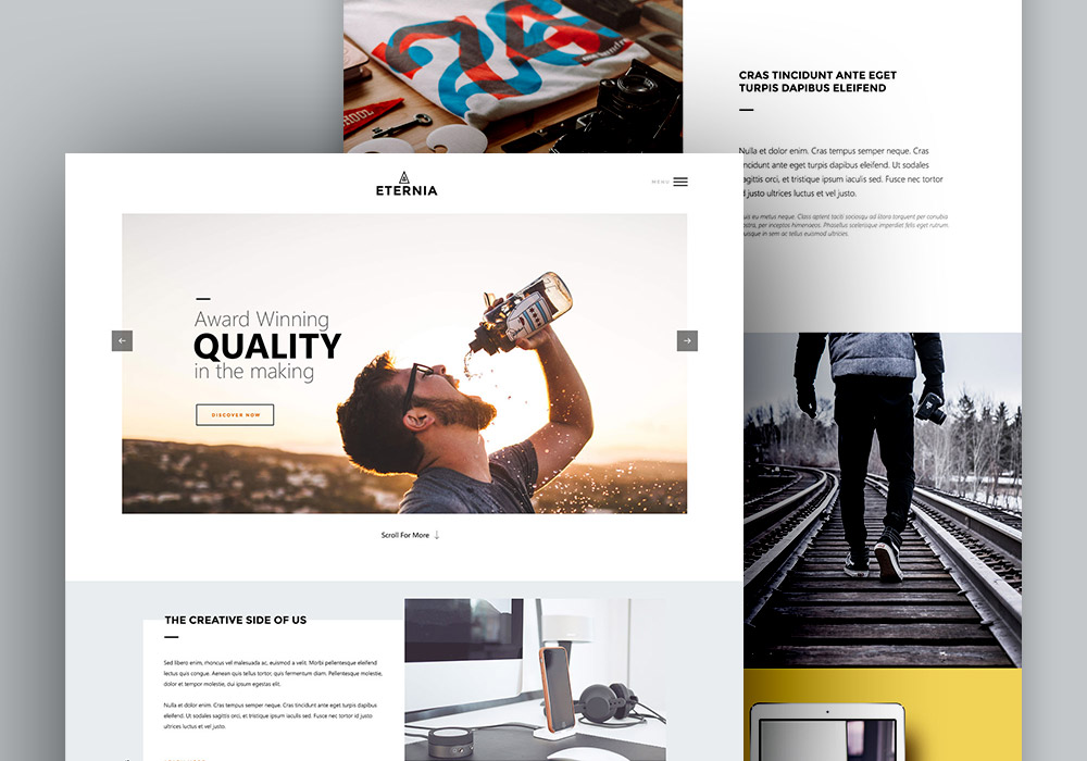 ETERNIA: Free Multipurpose Website Template PSD