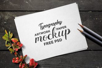 Typography Artwork Paper Mockup