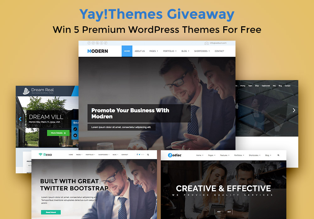 Giveaway: Win 5 Premium WordPress Themes from YayThemes